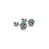 Cristal de confettis de minuit | Argent sterling .925 | Boucles d'oreilles Mini Kikiballa